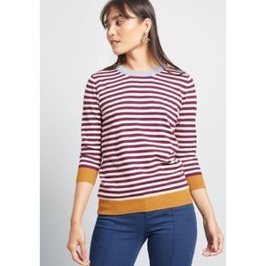 Modcloth Charter School Pullover Sweater - Stripe